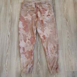 Nike Women's Tie-Dye Joggers - Pink and Tan
